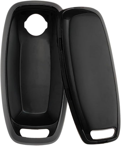 REPROTECTING TPU Key Fob Cover Compatible with Nissan Pathfinder Rogue Kicks (Matte Black/Matte Black, 3 Buttons/TPU)
