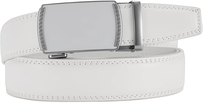 CHAOREN Mens Dress Belt - Mens Ratchet Belt Leather for Dress Pant - Micro Adjustable Belts Fit Everywhere