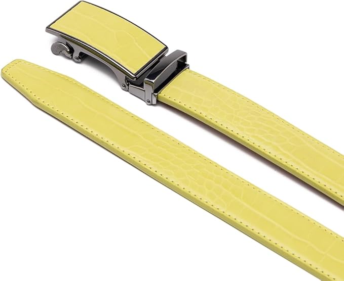 Fabio Valenti Mens Belt,Ratchet Belt Dress with 1 3/8" Genuine Leather with Easier Adjustable Buckle, Trim to Fit