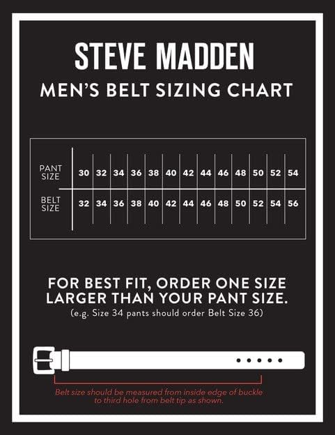 Steve Madden Men's Reversible Men's Dress Casual Every Day Leather Belt