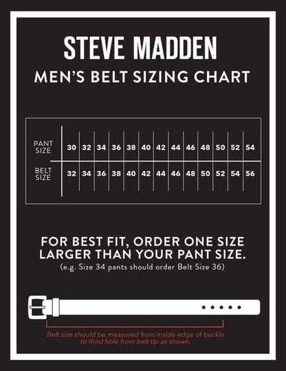 Steve Madden Men's Reversible Men's Dress Casual Every Day Leather Belt