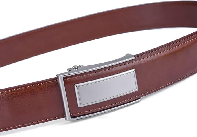 Men’s Belt Beltox Ratchet Dress Leather Buckle Belt Black Brown Blue 1 3/8” Gift Box