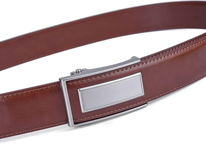 Men’s Belt Beltox Ratchet Dress Leather Buckle Belt Black Brown Blue 1 3/8” Gift Box