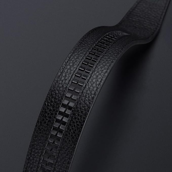 VANNANBA Mens Ratchet Belts Genuine Leather Designer Belt with Automatic Buckle Alloy Gift for Men