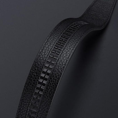 VANNANBA Mens Ratchet Belts Genuine Leather Designer Belt with Automatic Buckle Alloy Gift for Men