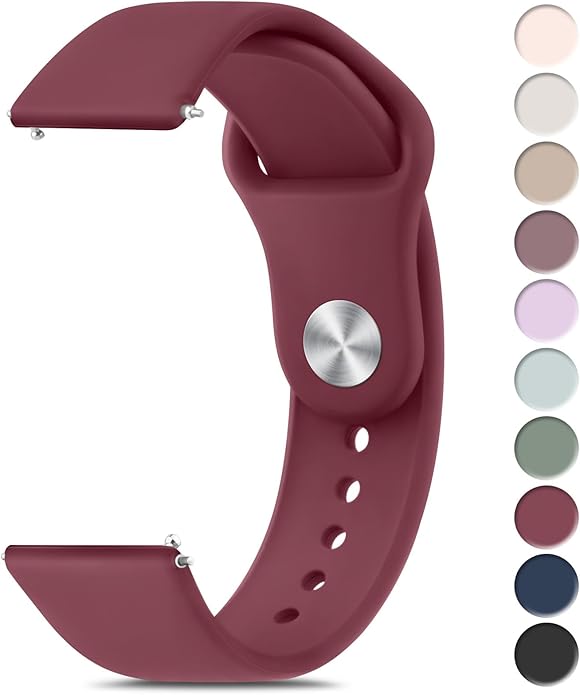 Meliya 22mm Watch Bands Quick Release Replacement Wristband, Soft Silicone Sport Replacement Straps for Men Women