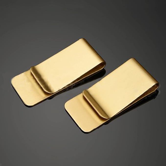 WAFJAMF Small Men's Slim Money Clip Stainless Steel Credit Business Card Holder Pocket Cash Wallet