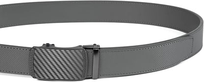 Founders & C Men's Ratchet Belt 1 3/8",Leather Dress Belt Adjustable with Click Sliding Buckle Trim to Exact Fit