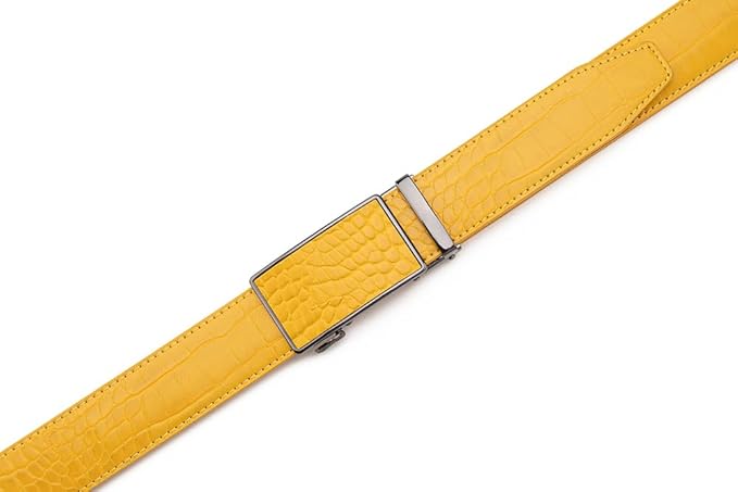 Fabio Valenti Mens Belt,Ratchet Belt Dress with 1 3/8" Genuine Leather with Easier Adjustable Buckle, Trim to Fit