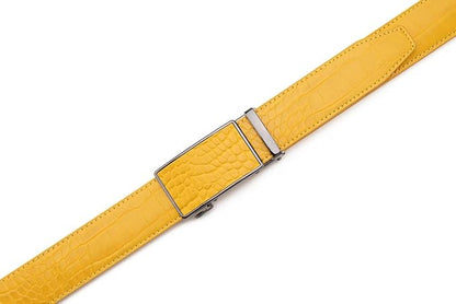 Fabio Valenti Mens Belt,Ratchet Belt Dress with 1 3/8" Genuine Leather with Easier Adjustable Buckle, Trim to Fit