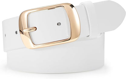 SUOSDEY Women Belts For Jeans Dresses Pants Ladies Leather Waist Belt with Elegant Buckle, Width 1.3"
