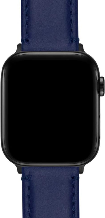 BARTON WATCH BANDS - Top Grain Leather Watch Bands Compatible with Apple Watch Models - 1, 2, 3, 4, 5, 6, 7, 8, 9, 10, SE, Ultra & Ultra 2