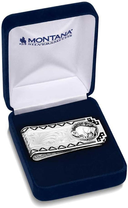Montana Silversmiths Made in the USA Western Lifestyle Money Clip (Buffalo Nickel Southwestern)