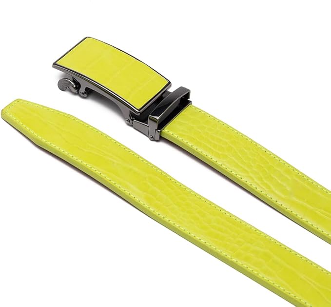Fabio Valenti Mens Belt,Ratchet Belt Dress with 1 3/8" Genuine Leather with Easier Adjustable Buckle, Trim to Fit