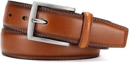 DOOPAI Mens Dress Belt - Genuine Leather Dress Belts For Men,Casual Suit Jeans Belt-Single Prong Buckle black belt