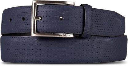 Nautica Men's Dress Leather Belt for Suits and Pants | Classic | Business | Fashion | Adjustable | Metal Buckle