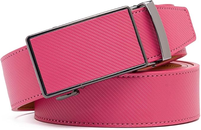 Fabio Valenti Mens Belt,Ratchet Belt Dress with 1 3/8" Genuine Leather with Easier Adjustable Buckle, Trim to Fit