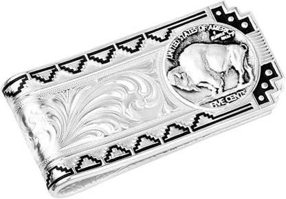 Montana Silversmiths Made in the USA Western Lifestyle Money Clip (Buffalo Nickel Southwestern)