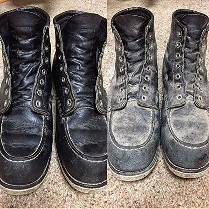 Leather Milk Leather Boot & Shoe Conditioner and Cleaner - No. 6 - All-Natural, Non-Toxic Shoe Care Cream Made in The USA. 2 Sizes. Includes Polishing Applicator Pad!
