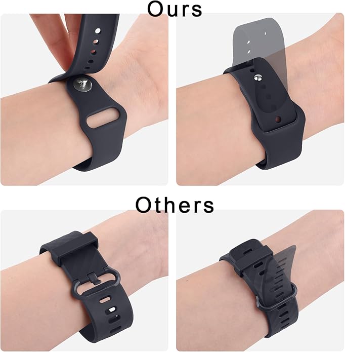 Meliya 22mm Watch Bands Quick Release Replacement Wristband, Soft Silicone Sport Replacement Straps for Men Women