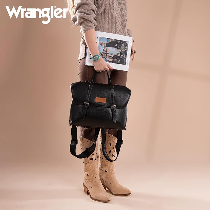 Wrangler Laptop Bag for Women Messenger Bag Briefcase Computer Backpack Convertible Satchel Bag