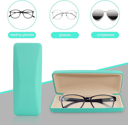 SMARTTOP Hard Shell Eyeglass Case- Glass Case With Cleaning Cloth, Glasses Case hard shell for men women