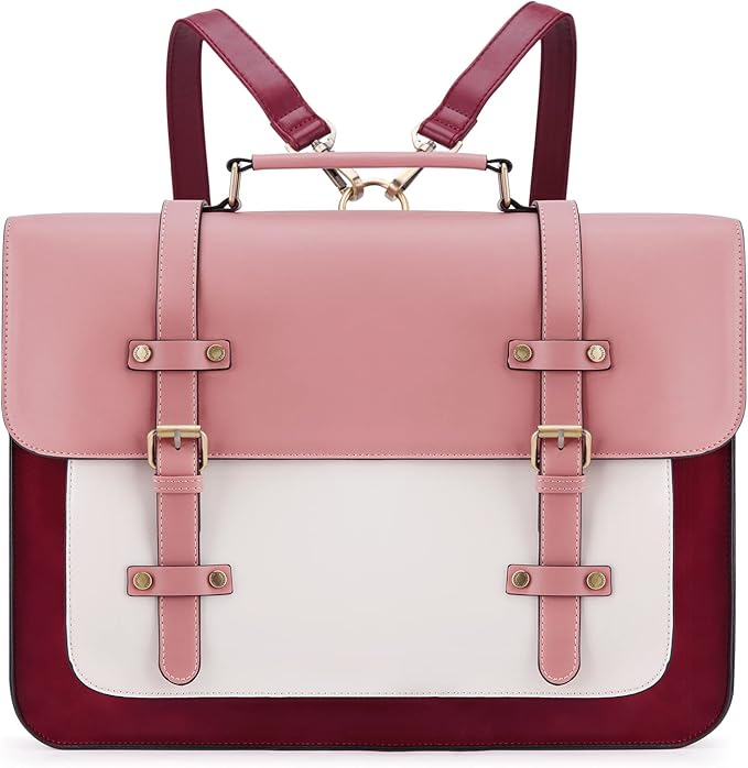 ECOSUSI Laptop Bag for Women Vegan Leather Messenger Bag Fashion Briefcase Computer Satchel Bag