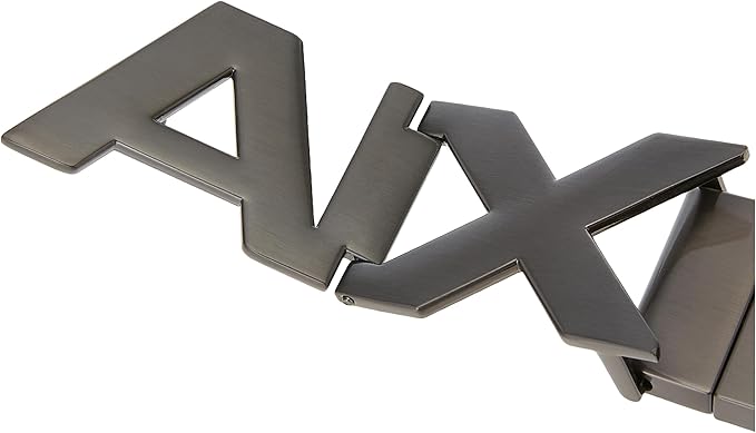 Armani Exchange Men's Leather Wide Logo Belt Buckle