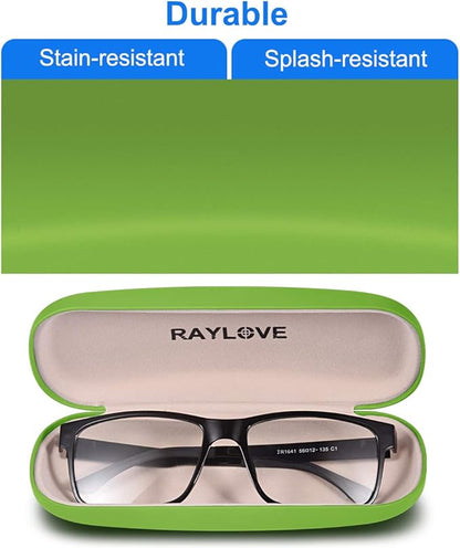 RayLove Unisex Hard Shell Eyeglasses Cases, Protective Case For Glasses