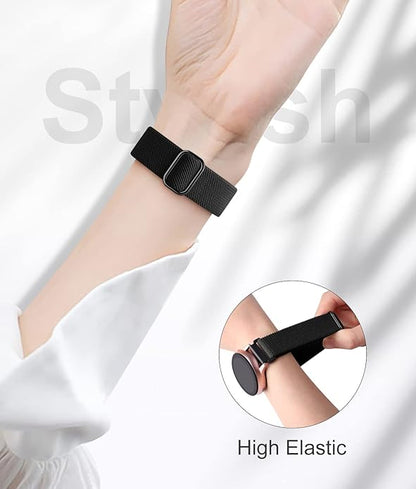 Lerobo Elastic Bands Compatible with Samsung Galaxy Watch 8 7 6 5 4 40mm 44mm/Galaxy Watch 8 Classic 6 4 Classic 43mm 47mm 42mm 46mm/5 Pro Band 45mm/Active 2,3 Pack 20mm Adjustable Nylon Sport Band