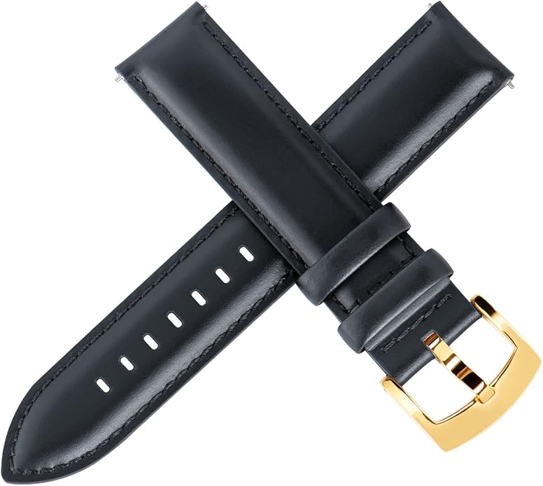 OTTOODY Leather Watch Bands Quick Release, Elegant Top Grain Leather Watch Straps for Men & Women, Choice of Color & Width - 18mm, 19mm, 20mm, 21mm or 22mm Wristbands Bracelet for Watch & Smartwatch