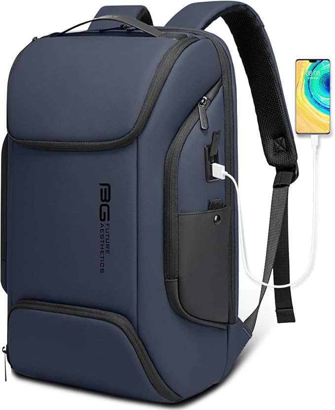 BANGE Business Laptop Smart backpack Can Hold 15.6 Inch Laptop Commute Backpack Carry on bag for men and women (Blue)