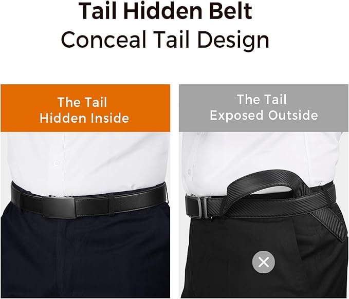 Zitahli Ratchet Belts for Men,Adjustable for Gift mens belt Leather For Dress and Casual Trim to Fit,Men's Accessories