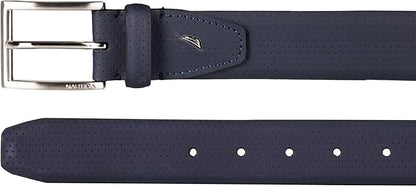 Nautica Men's Dress Leather Belt for Suits and Pants | Classic | Business | Fashion | Adjustable | Metal Buckle