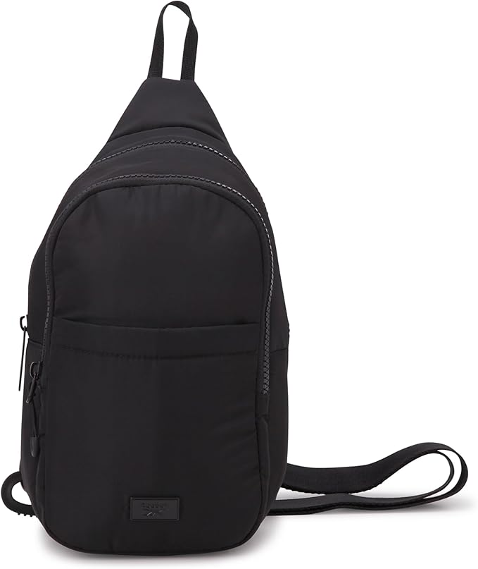 Reebok Unisex Crossbody Sling Bags – Compact Convertible Strap Cross Body Bag Travel Sling Bag - Gym & Travel Essential, Thea II Black