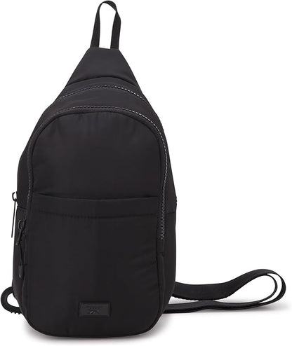 Reebok Unisex Crossbody Sling Bags – Compact Convertible Strap Cross Body Bag Travel Sling Bag - Gym & Travel Essential, Thea II Black