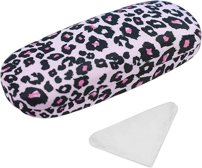 PERFECTSIGHT Hard Shell Eyeglasses Case, PU Leather Protective Glasses Case, Cute Eyeglass Case for Women Men Girls