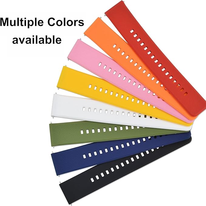 BISONSTRAP Watch Strap 18mm 19mm 20mm 21mm 22mm, Quick Release Silicone Watch Bands for Men Women