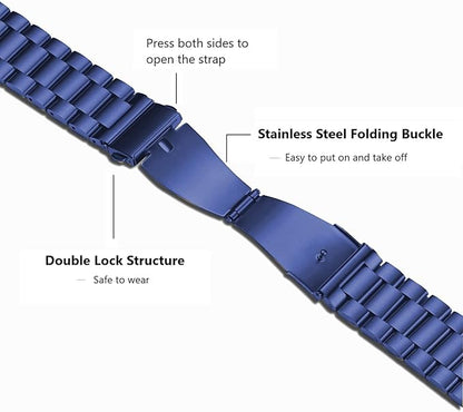 Moran Stainless Steel Watch Band Quick Release Replacement Metal Strap 18mm 20mm 22mm Men Women