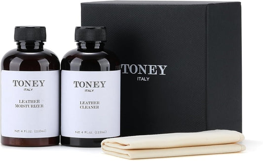Leather Care Kit,Leather Cleaner and Leather Conditioner,Non-Toxic Leather Care Set for Purse,Leather Bag,Restore Shine,Softens,Removes Stains,Car Seats & Interior,Jackets,Shoes & Bags