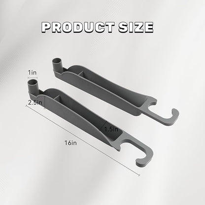 2PCS Car Seat Gap Filler Organizer, Multifunctional Seat Side Gap Filler Between Seat and Console, with Organizer & Hook Function for Avoiding Dropped Items, Universal Fits (Gray)