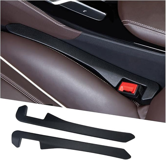KIFIDAN 2PCS Car Seat Gap Filler,Flexible in between Car Seat Catcher for Tightly Filling Seats Gaps,Universal Cars Console Catcher Interior Cars Accessories for Women & Men (Black)