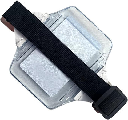 25 Pack - Heavy Duty Visor Fuel Card Holder with Clear Vinyl Pocket - Car Accessories for Interior - Drivers License, Auto Insurance Card & Fleet Vehicle Gas Log Storage by Specialist ID (Black)