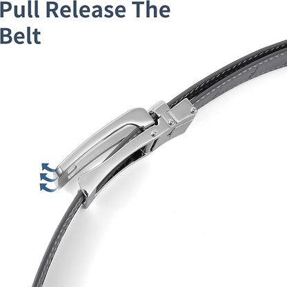 SENDEFN Men's Leather Dress Casual Belt 1 3/8" Automatic Adjustable Click Buckle Belts with Gift Box