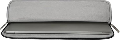 RAINYEAR 13 Inch Laptop Sleeve Soft PU Leather Case Water Resistant Padded Cover Bag Compatible with MacBook Neo A18 13" MacBook Pro/Air A3449 A2681 A3113 A3240 A2338 A2337 (Black)