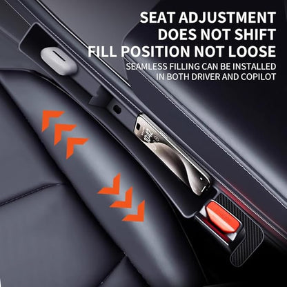 Car Seat Gap Filler Organizer 2 Pack, Gap Filler Organizer For Car, Between Seats And The Console To Stop The Small Items From Dropping (Red)
