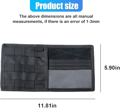 ZIMISI Molle Car Visor Organizer, Tactical Sun Visor Panel Organizer with Elastic Strap, Nylon Sunshade Storage Pouch with Magic Strap for Pen Card Sunglass, Fits for Car, SUV, Truck (Black)