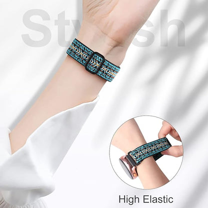 Lerobo Elastic Bands Compatible with Samsung Galaxy Watch 8 7 6 5 4 40mm 44mm/Galaxy Watch 8 Classic 6 4 Classic 43mm 47mm 42mm 46mm/5 Pro Band 45mm/Active 2,3 Pack 20mm Adjustable Nylon Sport Band