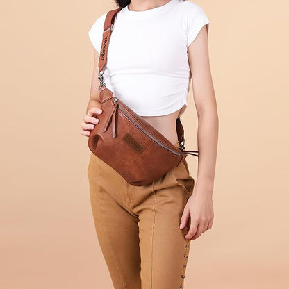 Wrangler Crossbody Bags for Women Large Fanny Packs Bum Bag Travel Belt Bags Sling Purse