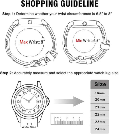 Ritche Christmas Gift Quick Release Leather Watch Bands Genuine Watch Straps for Men Women Top Grain Leather Watch Strap, White Elephant Gifts, Stocking Stuffers for Men, Father's Day gifts
